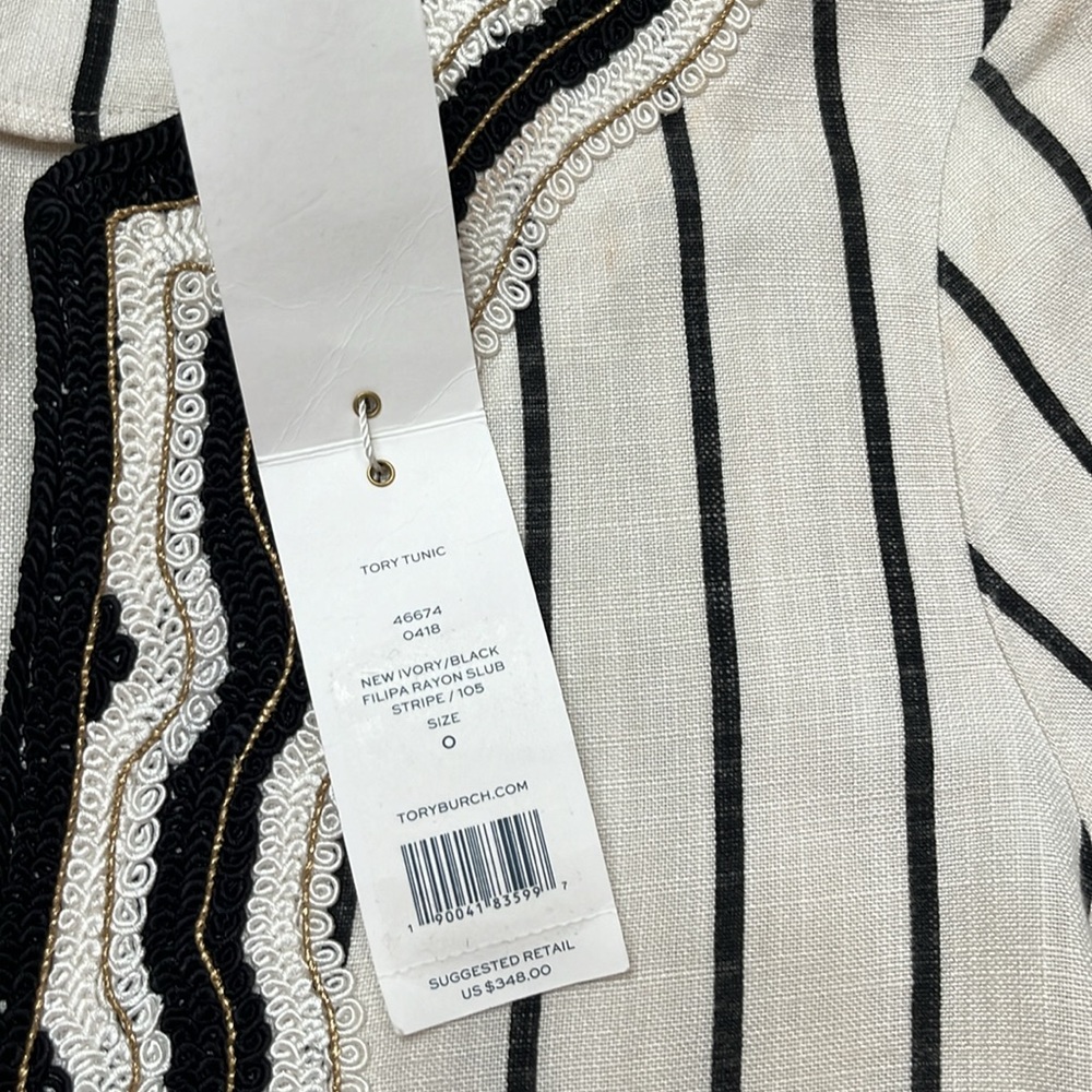 NWT Tory Burch Linen Tunic Top - Picture 13 of 14